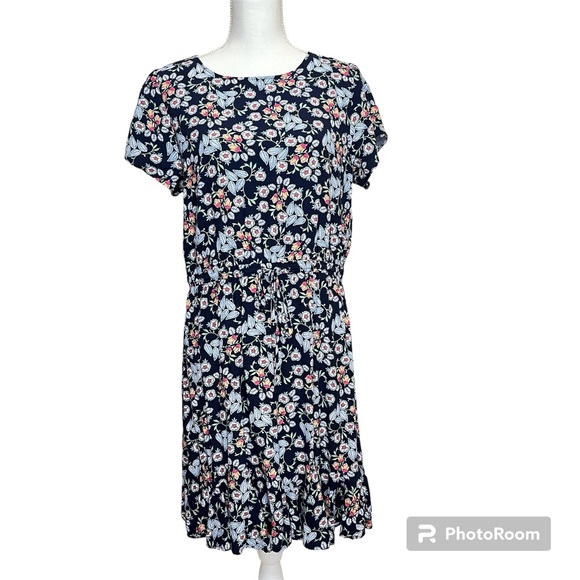 Loft Floral Godet Drawstring Dress - Picture 2 of 16